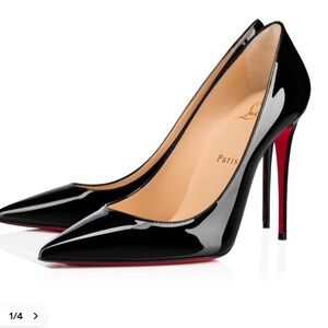 Christian louboutin black Kate 100mm